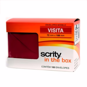 Envelope Color Plus Vinho 72x108mm 100und Scrity