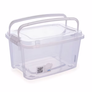 Caixa organizadora Gran Box alta com alça e trava Cristal 6,2L 8413 Plasútil