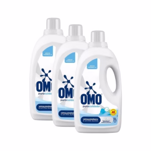 Kit 3 Lava-Roupas Líquido Omo Puro Cuidado Galão 3l