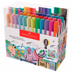 Caneta hidrográfica Fine Pen Colors 48 cores FPB/ES48ZF Faber-Castell