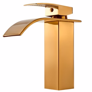 Torneira Banheiro Dourada Cascata Misturador Monocomando Bica Baixa Qualidade Premium