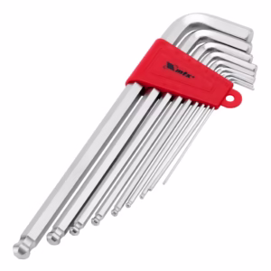 Jogo de Chave Allen Abaulada 1,5 a 10mm MTX Extra Longa com 9 Peças