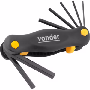 Jogo Chave Hexagonal Allen 2,0-8,0mm Canivete Plástico Vonder