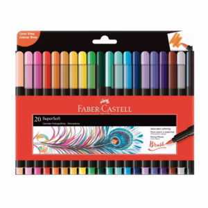 Caneta hidrográfica Supersoft Brush 20 cores 150720SOFT Faber-Castell