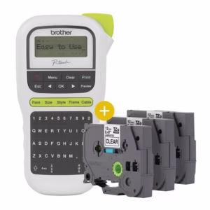 Rotulador eletrônico PTH110BP com 3 fitas Brother