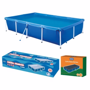 Piscina + Capa Retangular 3000 Litros Estruturada Mor