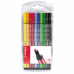 Caneta hidrográfica Pen 68 6810 estojo 10 unidade Stabilo