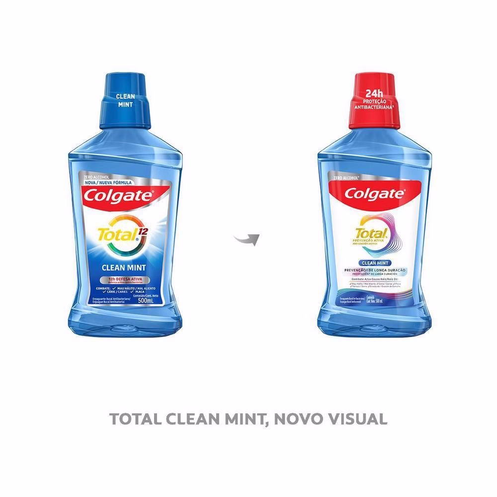 Kit 2 Enxaguante Bucal Colgate Total 12 Clean Mint 500ml - Imagem 2