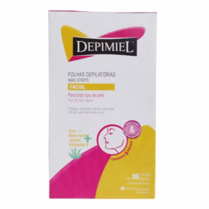 Folhas Depilatória Facial com Aloe Vera +Vitamina E Depimiel