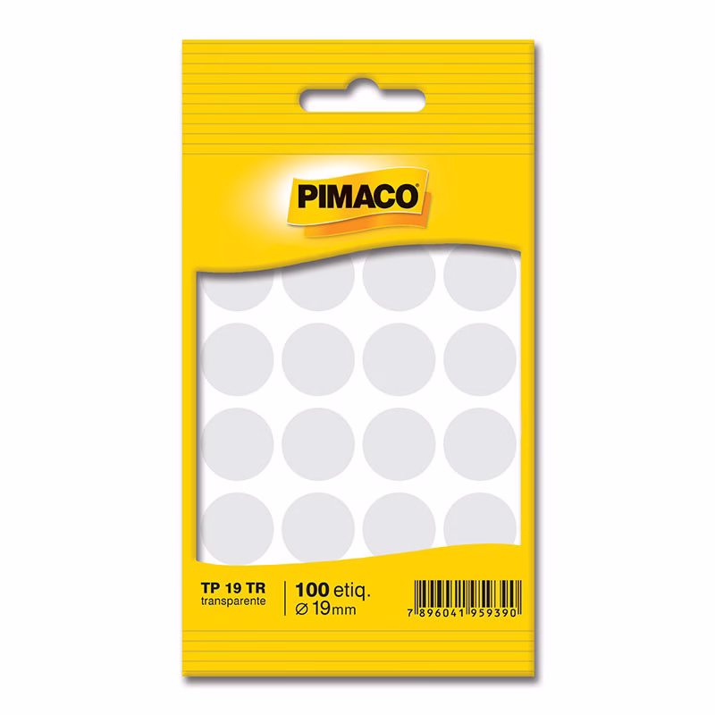 Etiqueta adesiva TP19 transparente Pimaco