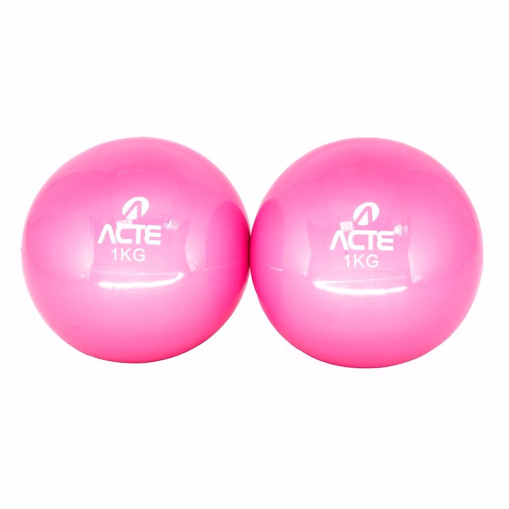 Bolas de Peso 1kg 12cm PVC Areia T55 Rosa Acte