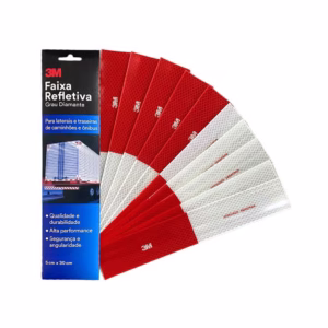 Kit 10 Faixas Refletivas Laterais 3M Original Para Caminhão Adesivo Refletivo Baú
