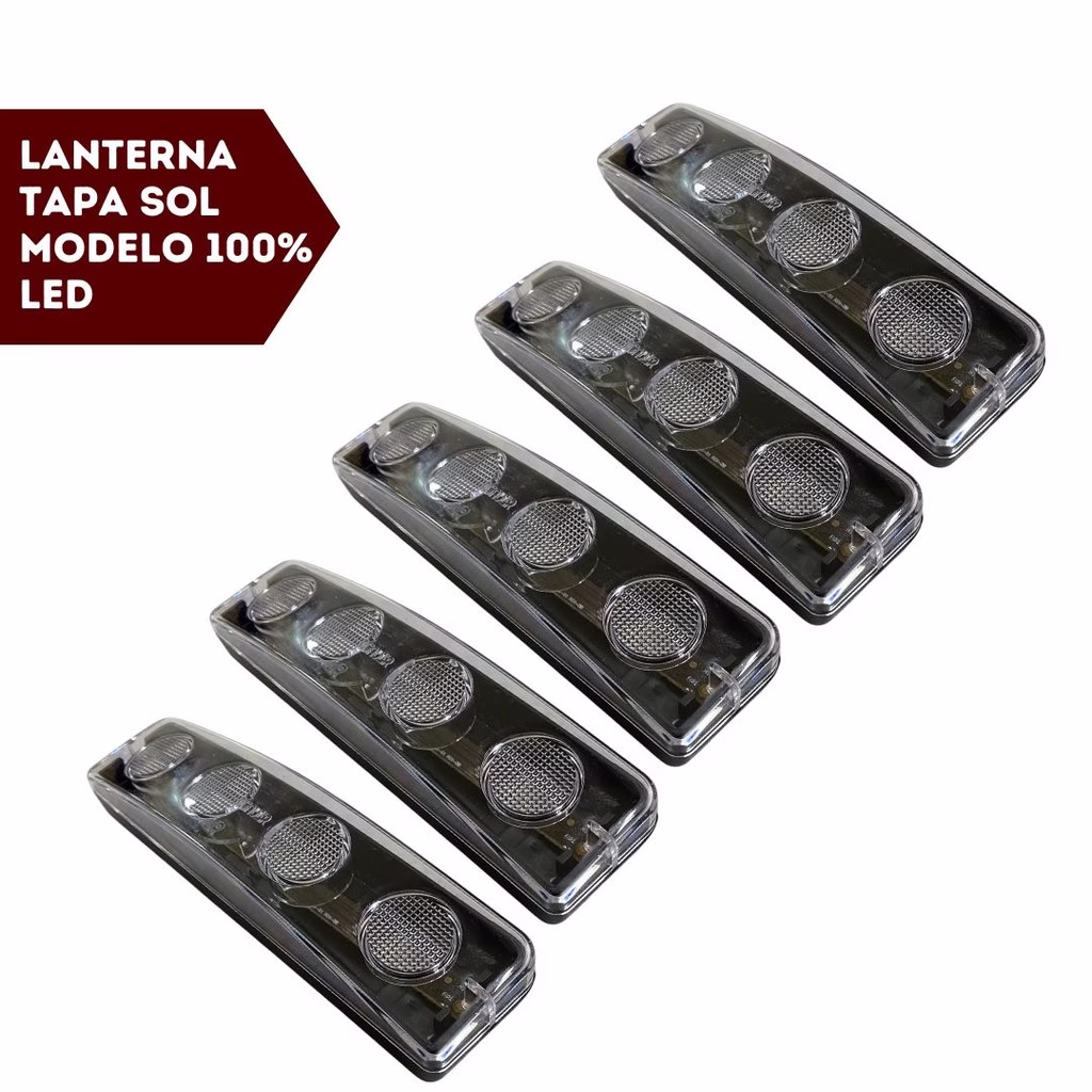 Kit 5 Lanternas Tapa Sol Para Scania S5 Full Led Lanterna Quebra Sol Scania Todos Modelo com Led - Imagem 2