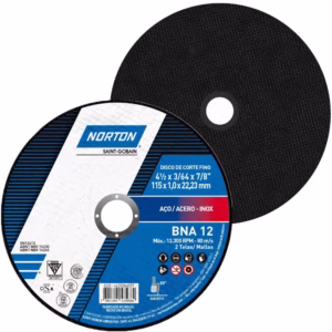 Disco de corte para metal e inox 4.1/2x3/64x7/8pol - Norton
