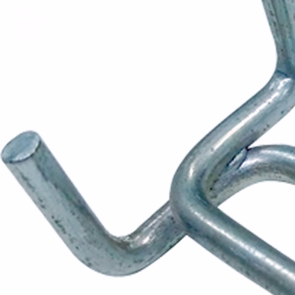 Gancho metálico duplo para painel porta ferramentas 10 unidades - Presto - Imagem 2