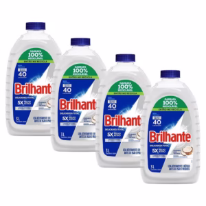 Kit 4 Sabão Liquido Brilhante Delicadeza Total 3L
