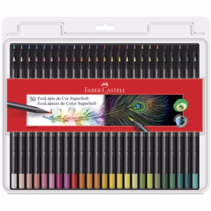 Lápis de cor SuperSoft 50 cores 120750SOFT Faber-Castell