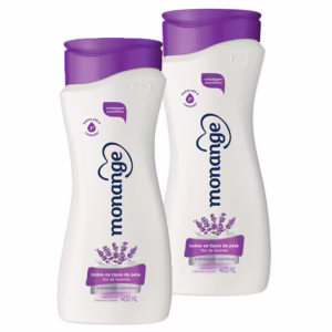 Kit 2 Hidratante Desodorante Monange Hidratação Nutritiva Flor de Lavanda 400ml