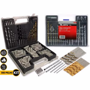 Jogo De Brocas Bits E Buchas Com 300 Peças