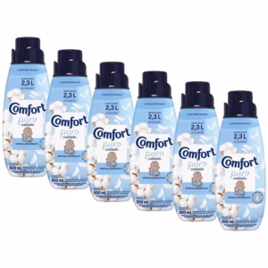 Kit 6 Amaciantes Comfort Concentrado Puro Cuidado 500ml