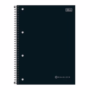 Caderno executivo capa dura universitário 80 folhas Organizer Tilibra