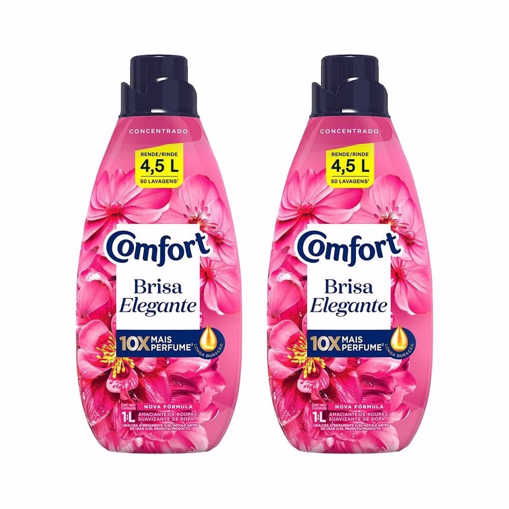 Kit 2 Amaciantes Concentrados Comfort Brisa Elegante 1L