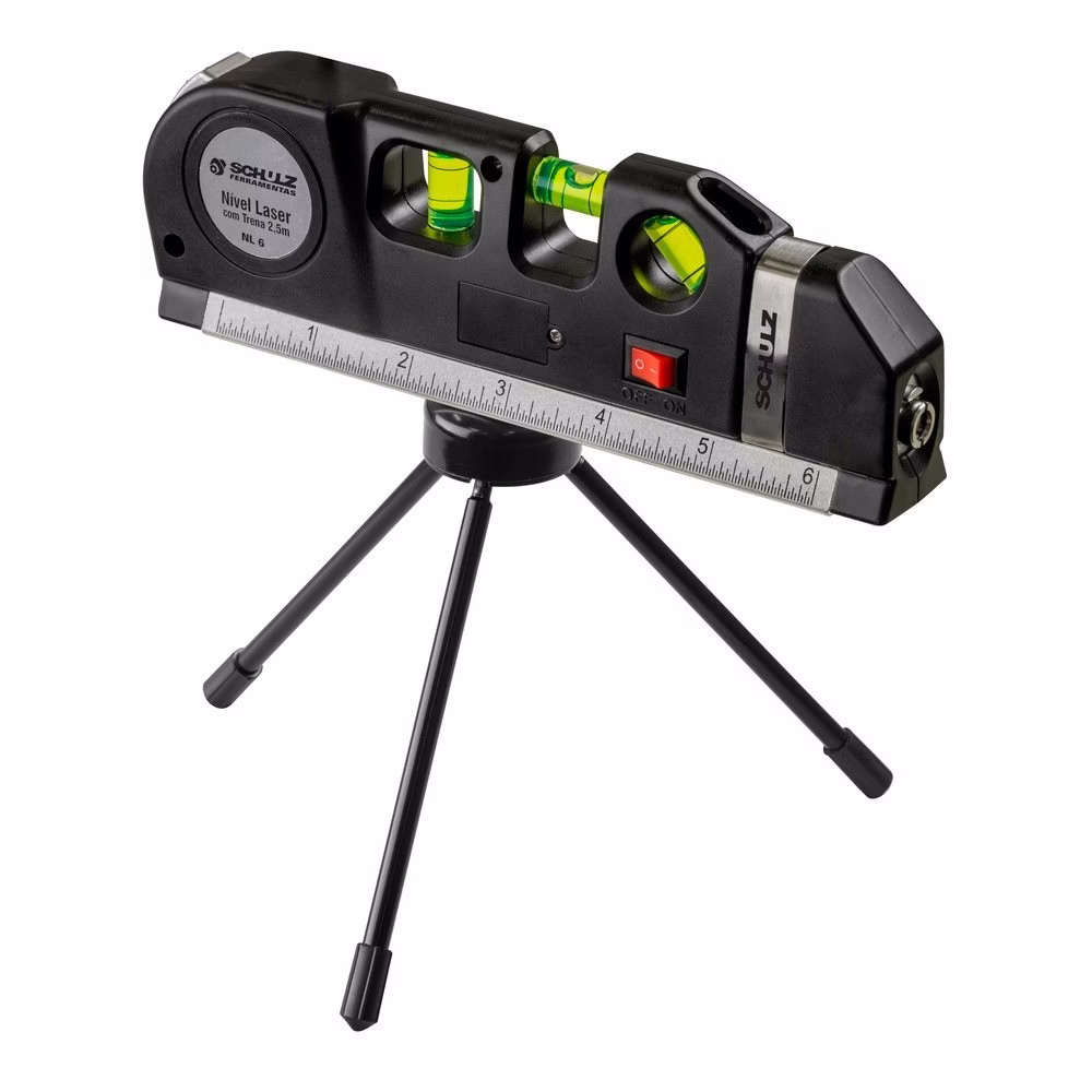 Nível a laser alcance de 6 metros com trena e tripé NL6 Schulz - Imagem 2