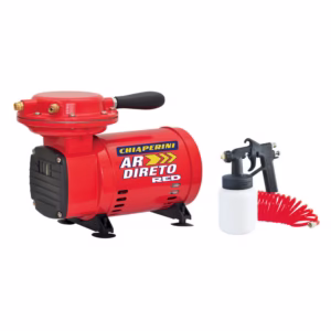 Compressor de ar direto 2,3 pés com pistola e mangueira - RED - Chiaperini (110V/220V)