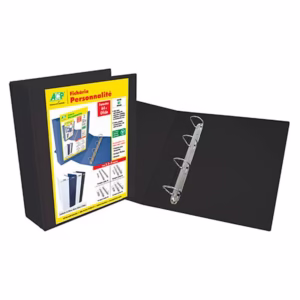 Fichário revestido com cristal A4 preto 75mm 4754PT com 4 argolas ACP