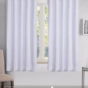 Cortina Voil Bordada Dupla Camélia Branca 2,70X1,80 m Jolitex