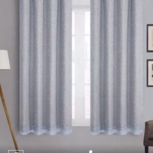 Cortina Voil Estampada com Forro Blackout Liso 2,70X1,80 m Jolitex