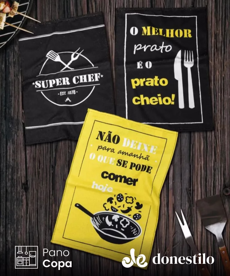 Pano de Copa Prata Super Chef 45X65 cm Döhler