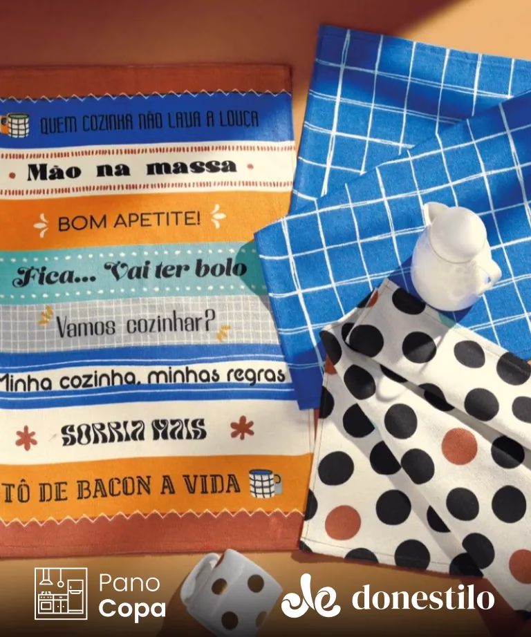 Pano de Copa Prata Bom Apetite 01 medidas 45X65 cm Döhler