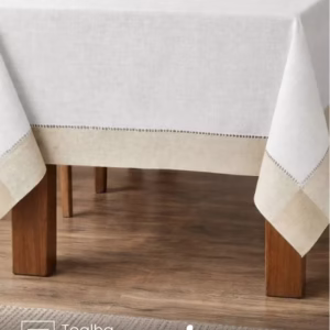 Toalha de Mesa Quadrada 8 lugares Léia com Ponto D ajour 2,00X2,00 m Döhler