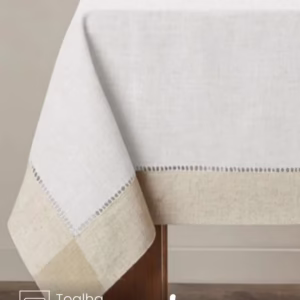 Toalha de Mesa Retangular 6 lugares Léia com Ponto D ajour 1,60X2,30 m Döhler