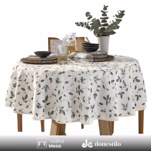 Toalha de Mesa Redonda Athenas Botanica 01 - 1,60 M Dohler