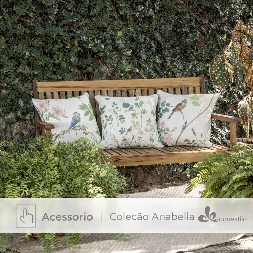 Capa de Almofada Rustica Anabella 45X45 cm Jolitex