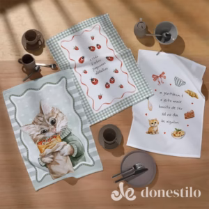 Pano de Copa Prata Fofuras 45X65 cm Döhler (1 peça)