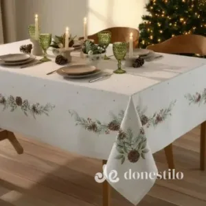Toalha de Mesa Döhler Clean Matisse Estampado Digital 1,60m X 2,70m Natal 131