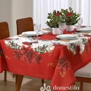 Toalha de Mesa Döhler Clean Renova Estampado Digital 1,40m x 2,10m Natal 122