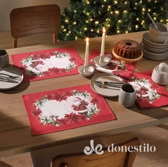 Jogo Americano Döhler Clean Renova Estampado Digital c/ 4 Peças 45x31cm Natal 122 em São Bento do Trairí RN
