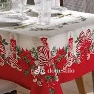 Toalha de Mesa Athenas Estampado 1,40m x 1,40m Natal 120 em Carvalhos MG