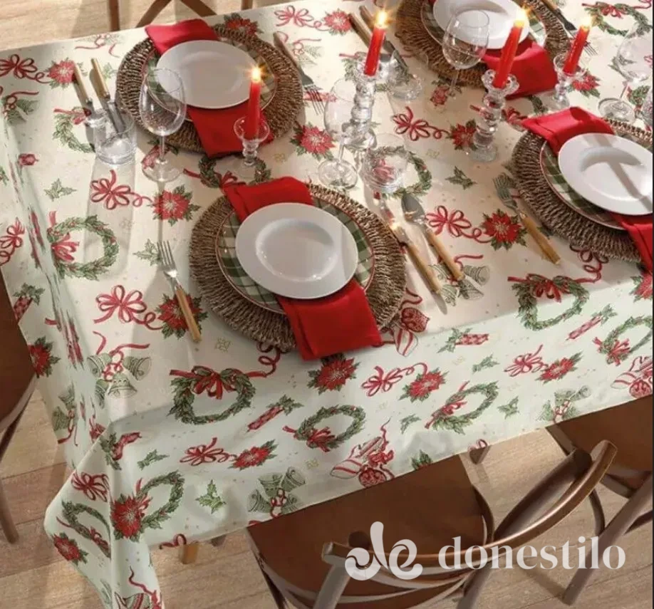 Toalha de Mesa Celebra Estampado Döhler 160x240m Natal 121 Toalha de Mesa Celebra Estampado Döhler 160x240m Natal 121