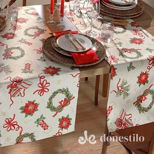 Trilho de Mesa Celebra Estampado Döhler 45x160m Natal 121 em Missão Velha CE