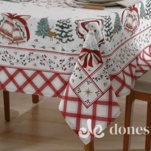 Toalha de Mesa Athenas Estampado 1,40m x 2,10m Natal 125 Döhler