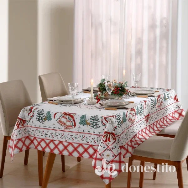 Toalha de Mesa Redonda Athenas Estampado 1,60m Natal 125 em Cuité PB