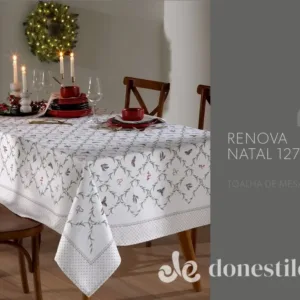 Toalha de Mesa Döhler Clean Renova Estampado Digital 1,40m x 2,10m Natal 127